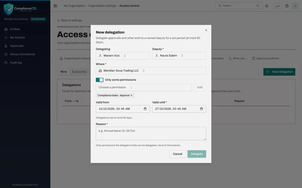 The screen at step 5: Switch on Only some permissions and add one