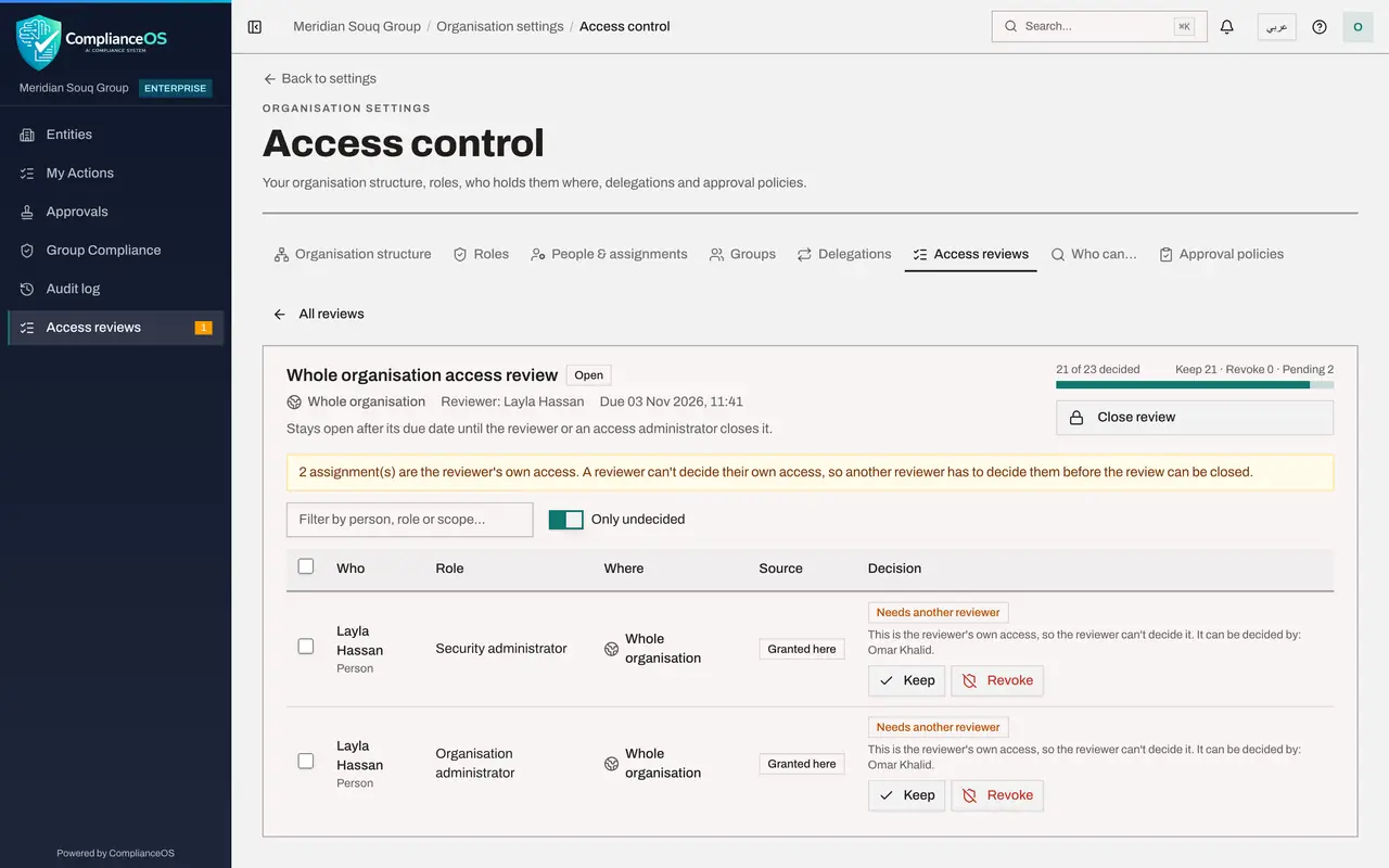 The screen at step 4: Keep Full access