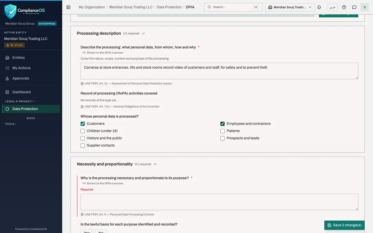 The screen at step 8: Describe the processing
