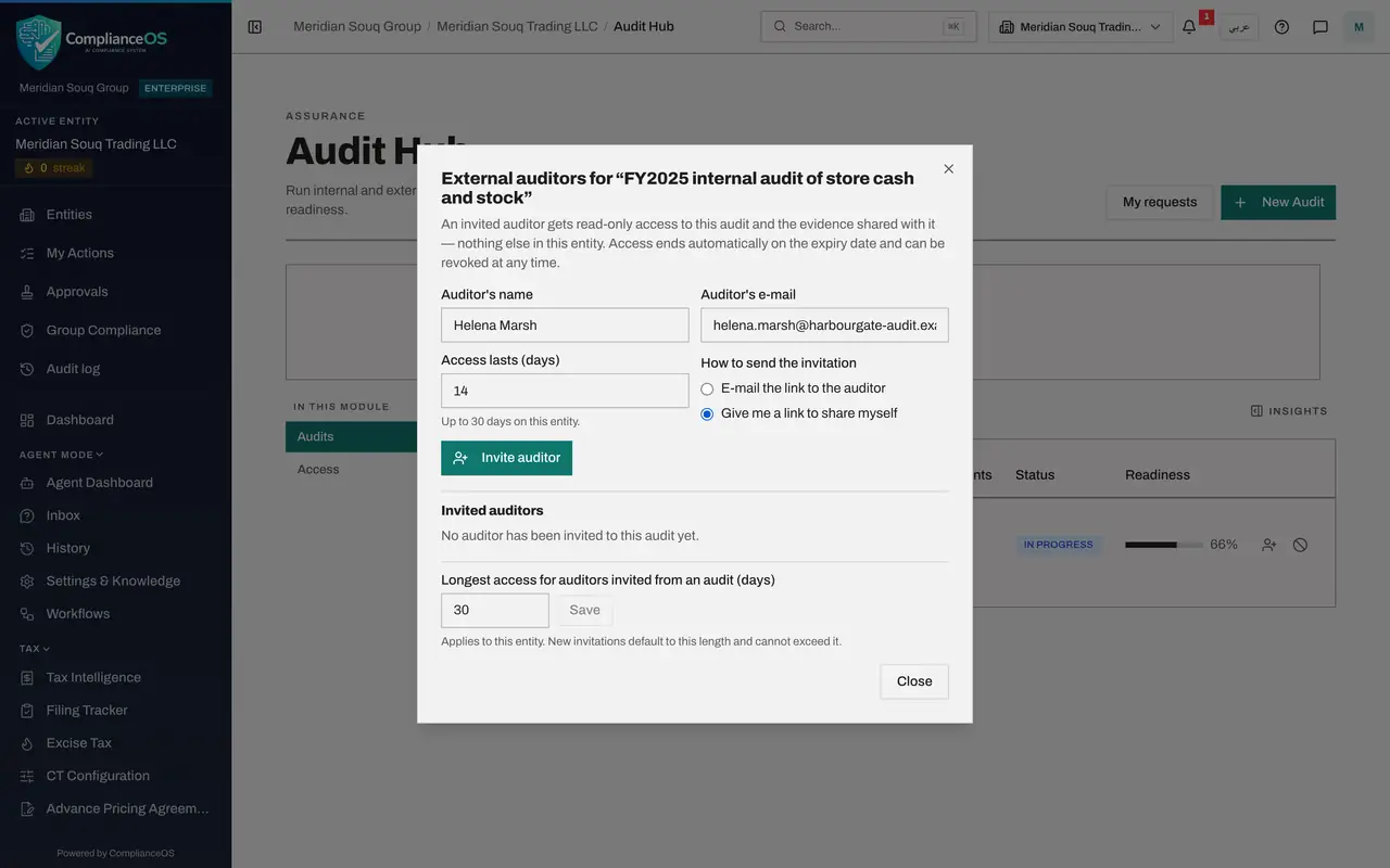 The screen at step 5: Choose how to send the invitation