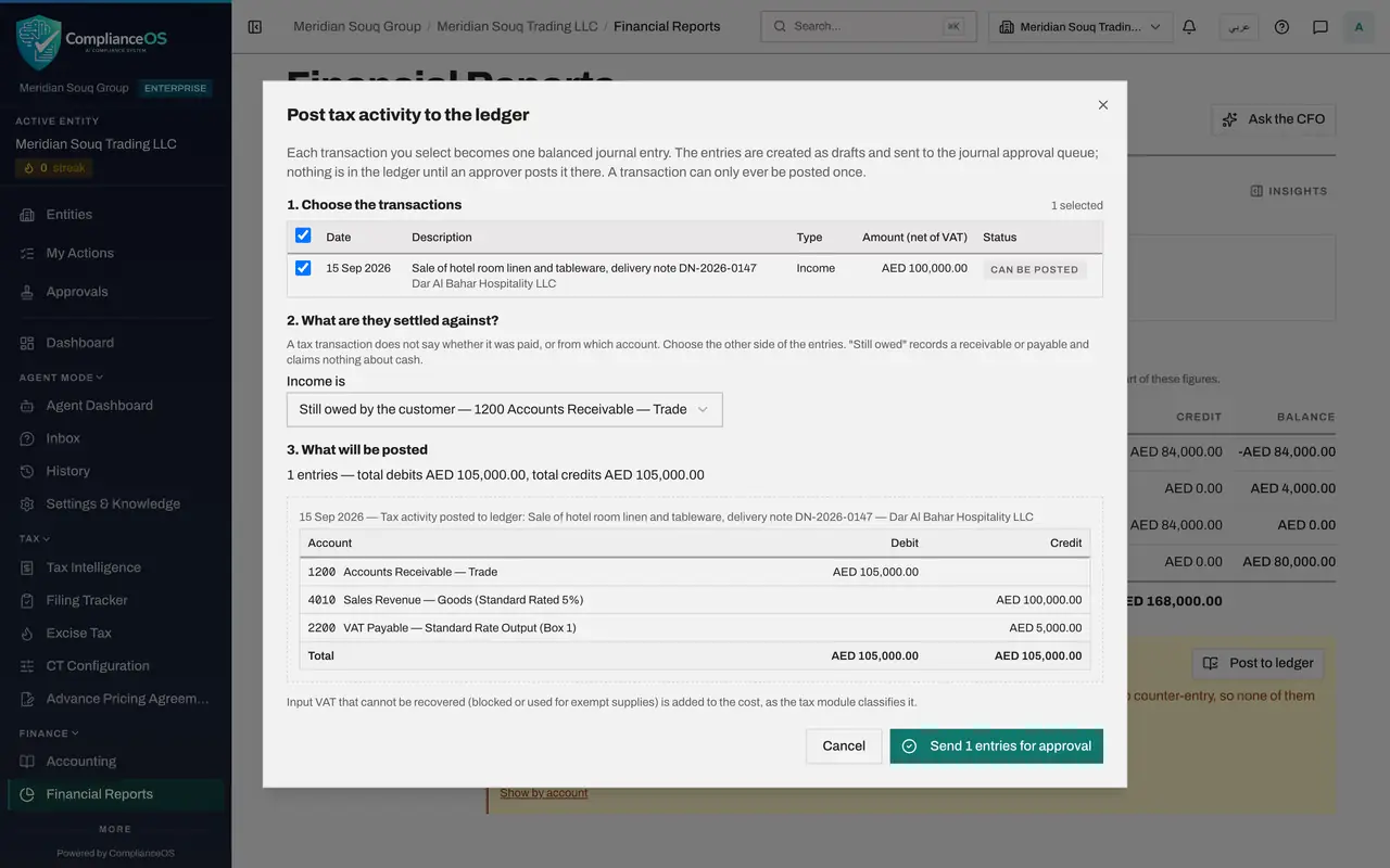 The screen at step 4: Read what will be posted