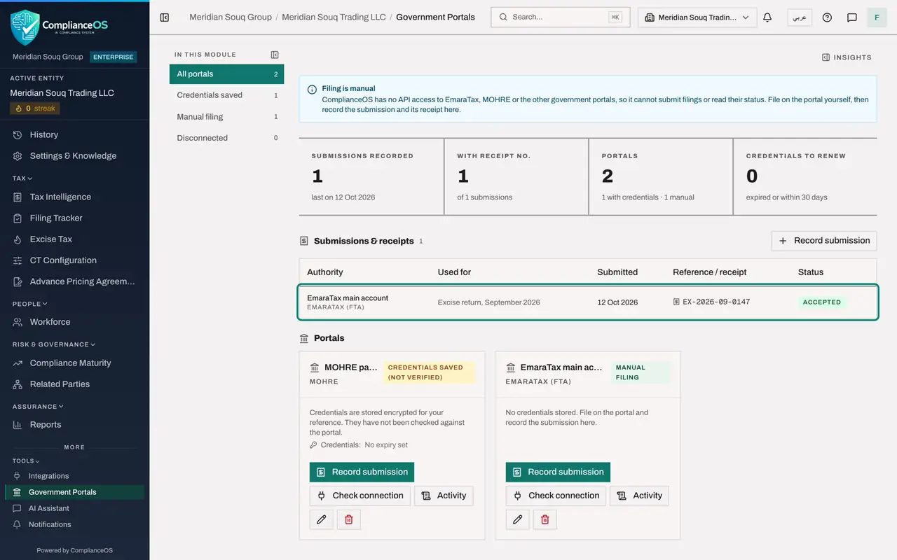 The screen at step 7: Read the row and the figures
