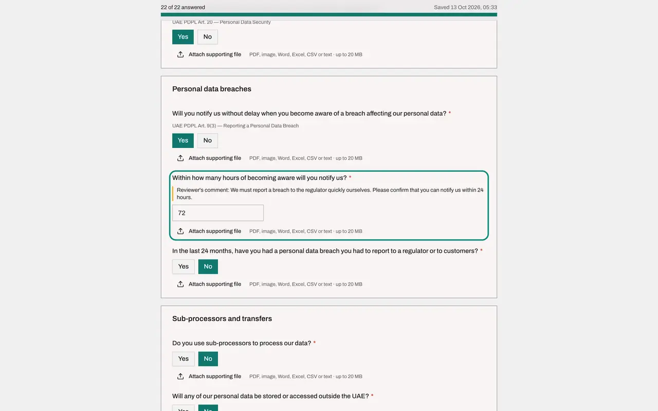 The screen at step 3: Find the challenged question