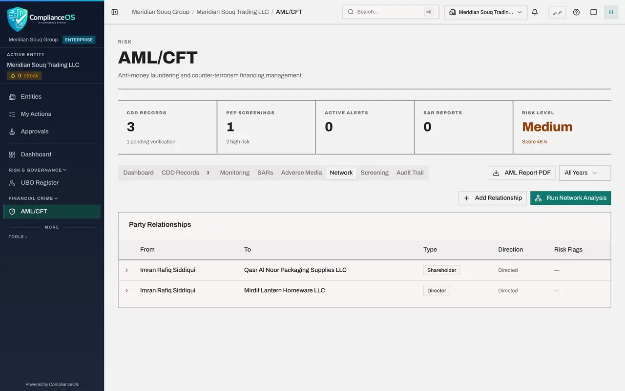 The screen at step 5: Add the same person's link to a supplier