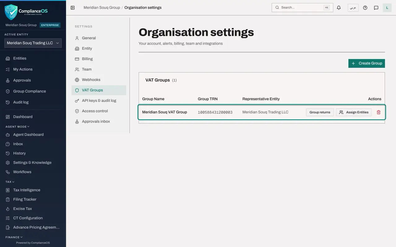 The screen at step 7: Read the line of the group